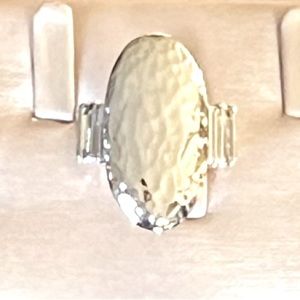 🔨Hammered Silver Stretch Ring by Cookie Lee